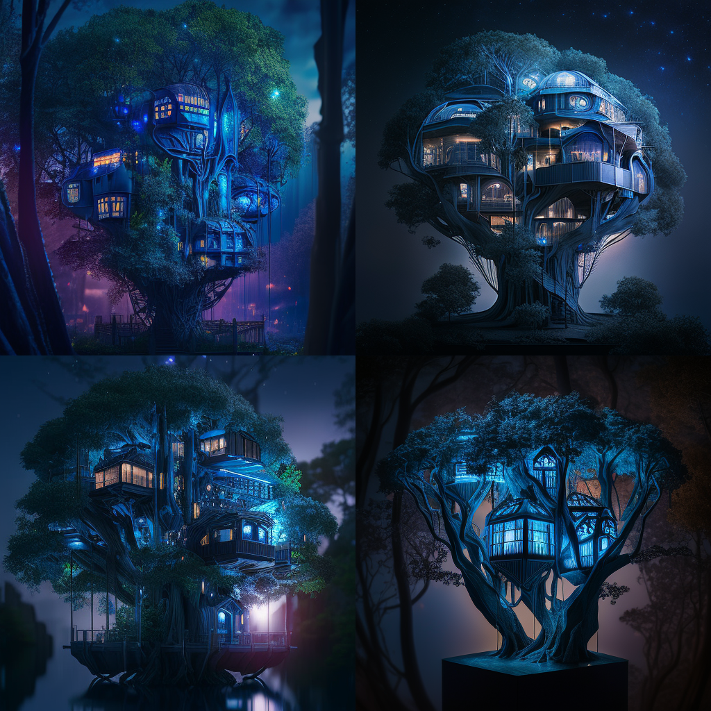 Tree house - set of 4